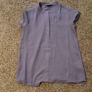 Women short sleeved blouse blueish gray. Size m